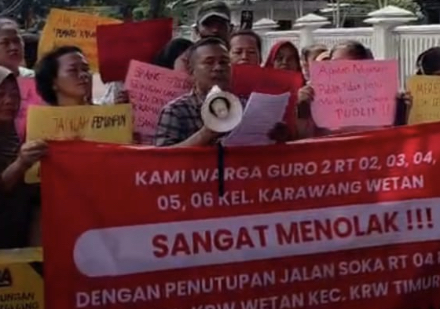 Warga Guro 2 Tolak Penutupan Jalan Soka di Kawasan Stadion Singaperbangsa