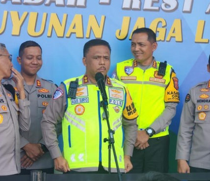 Kakorlantas Cek Kesiapan Pengamanan Mudik di Rest Area KM 57 Tol Japek