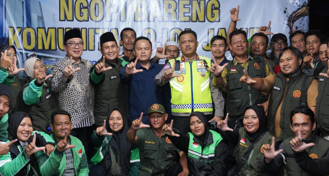 Kakorlantas Perkuat Sinergi dengan Ojol Jambi Lewat Program Polantas Menyapa