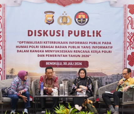 Diskusi Publik Divhumas Polri di Bengkulu Bahas Penguatan Keterbukaan Informasi
