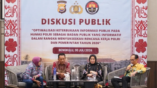 Diskusi Publik Divhumas Polri di Bengkulu Bahas Penguatan Keterbukaan Informasi